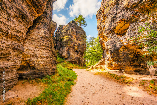 Cesko Svycarsko, Bohemian Switzerland - Tiske Steny on the North of Czech Republic photo