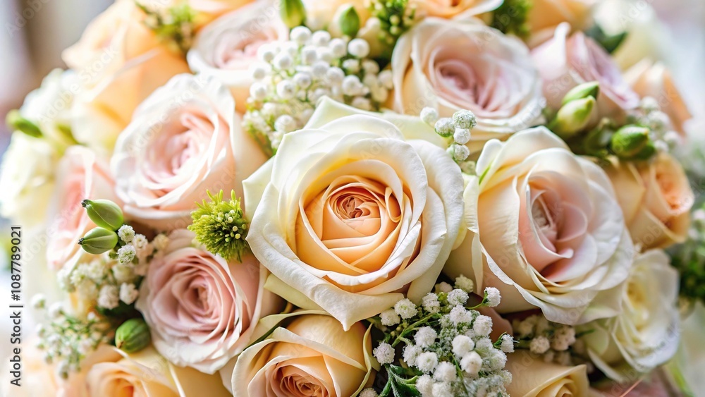 Close-up shot of a fresh flower from a bridal bouquet Close-up shot of a fresh flower from a bridal bouquet