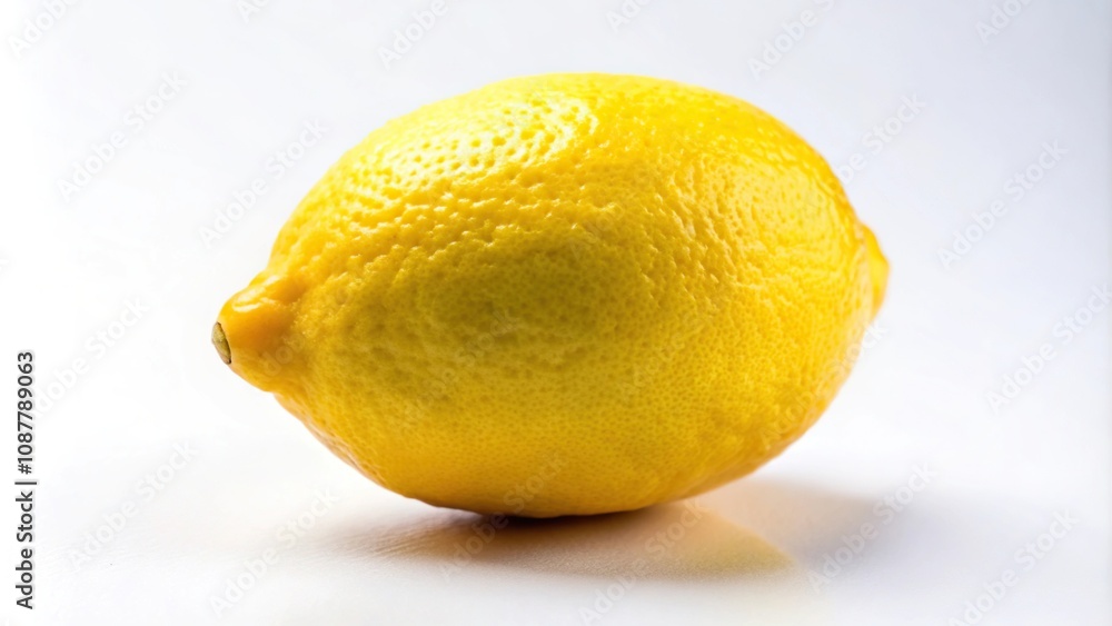 Close-up of yellow lemon on white background Macro Close-up of yellow lemon on white background Macro