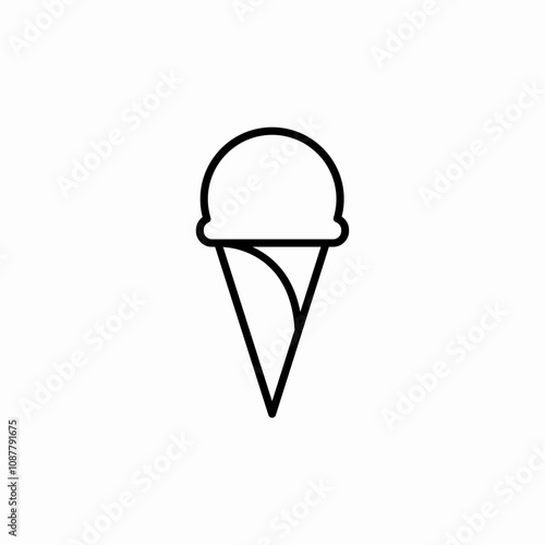 ice cream cone icon sign vector