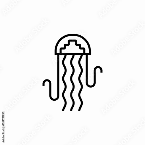 jellyfish sea icon sign vector