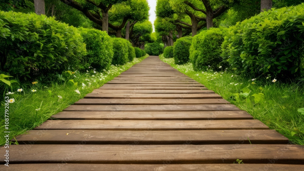 Pathway to Tranquility: A serene pathway winds its way through a meticulously manicured garden. Lush greenery and well-maintained shrubs create a visually stunning, inviting space. Pathway to Tranquility: A serene pathway winds its way through a meticulously manicured garden. Lush greenery and well-maintained shrubs create a visually stunning, inviting space.