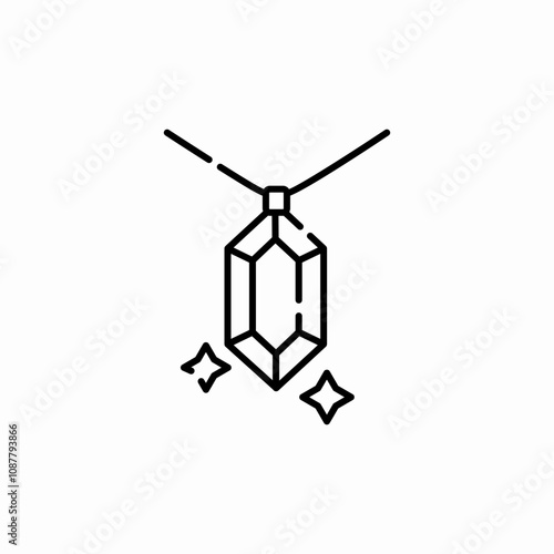 necklace ruby icon sign vector