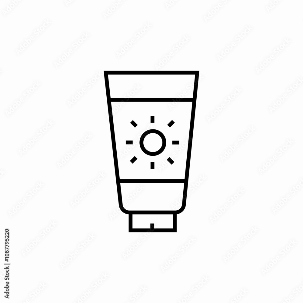 skin care uv cream icon sign vector skin care uv cream icon sign vector