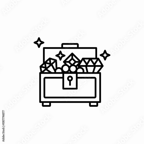 treasure box icon sign vector