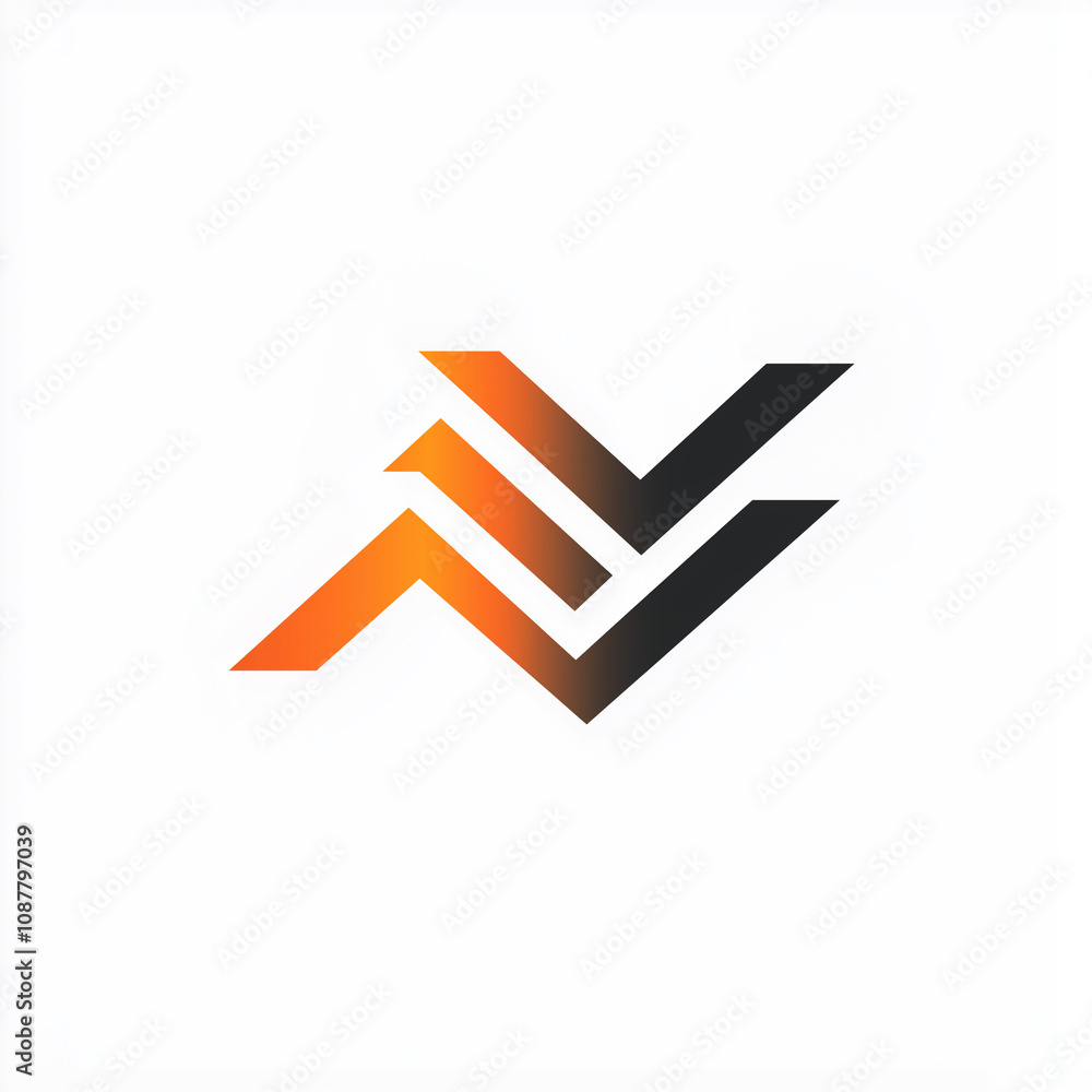 Abstract Orange and Black Logo Design Modern Minimalist Vector Graphic Abstract Orange and Black Logo Design Modern Minimalist Vector Graphic