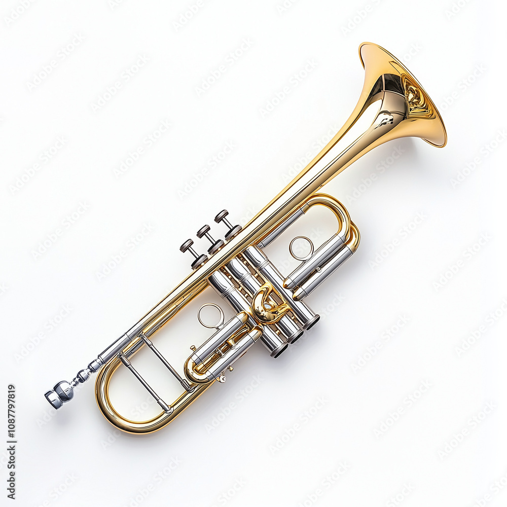 Trombone Isolated on White Background Trombone Isolated on White Background