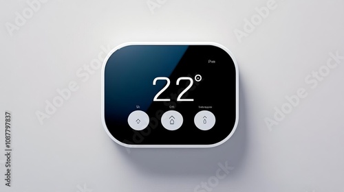 Multi-room thermostat control, temperature adjustment sliders, sleek and user-friendly UI