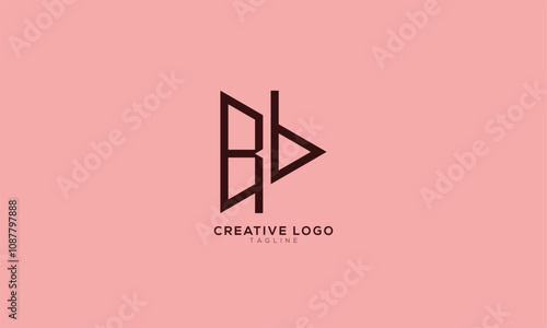 BB Abstract initial monogram letter alphabet logo design