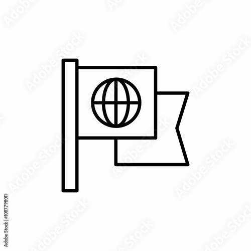 world flag icon sign vector