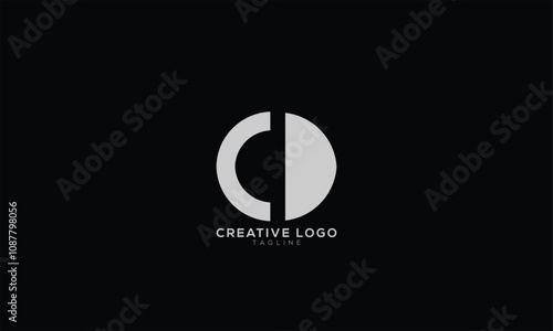 CD COD Abstract initial monogram letter alphabet logo design