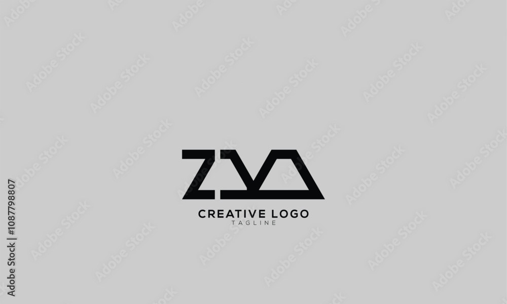 ZVA ZDA ZXA Abstract initial monogram letter alphabet logo design ZVA ZDA ZXA Abstract initial monogram letter alphabet logo design
