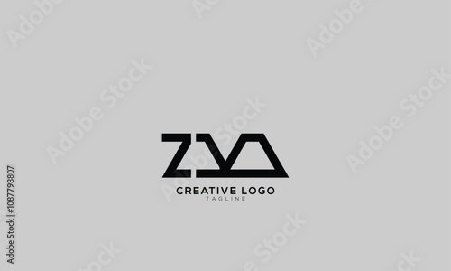 ZVA ZDA ZXA Abstract initial monogram letter alphabet logo design