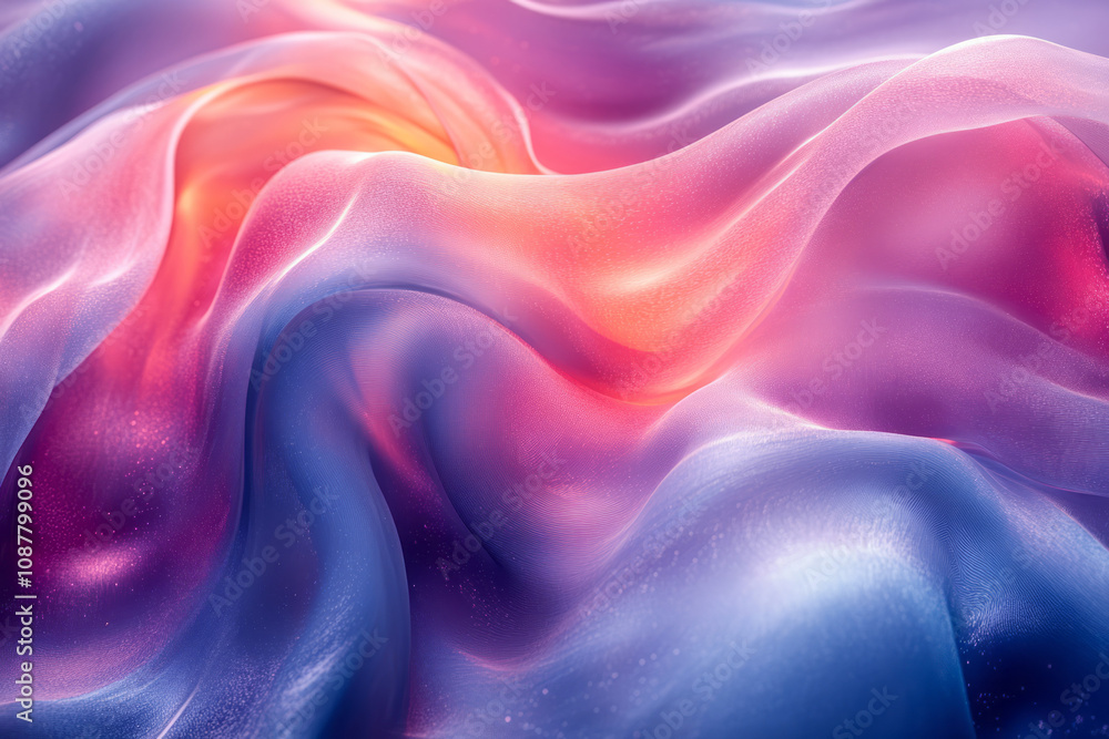 Abstract swirling ribbons in bright neon colors, Abstract swirling ribbons in bright neon colors,