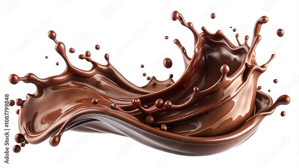 Melted chocolate splash design, dynamic stream rich indulgence concept
Melted chocolate splash design, dynamic stream rich indulgence concept