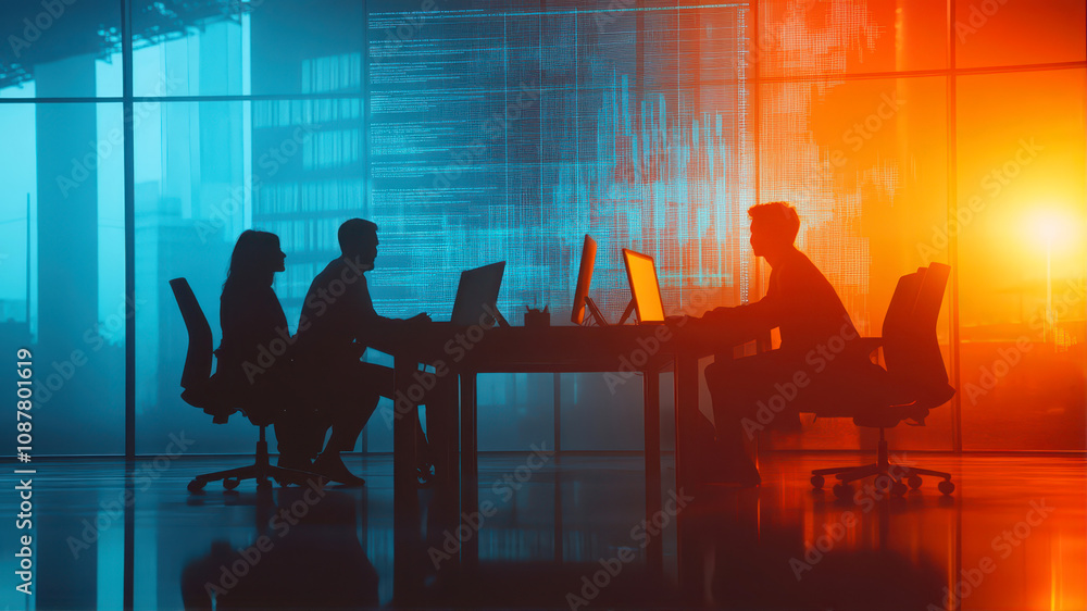 Group of Business Professionals Collaborating in a Modern Office During a Dynamic Meeting Time Group of Business Professionals Collaborating in a Modern Office During a Dynamic Meeting Time