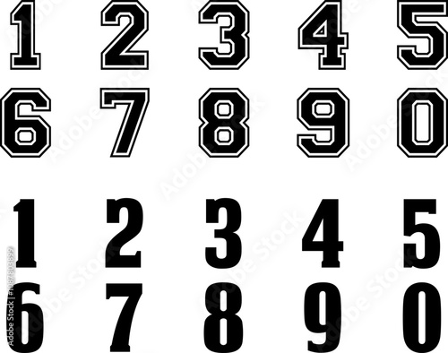 Jersey Numbers Svg, Sport Numbers SVG, Sport Numbers Cricut, College Font Svg, Football Font Svg, Numbers Cricut, Silhouette, Cut Files, PNG
