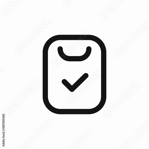 clipboard check mark tick icon sign vector