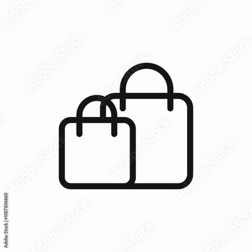 shopping bags store icon sign vector