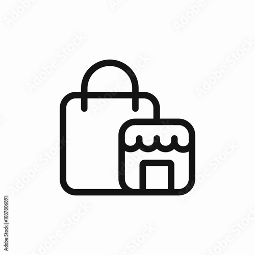 shopping store icon sign vector