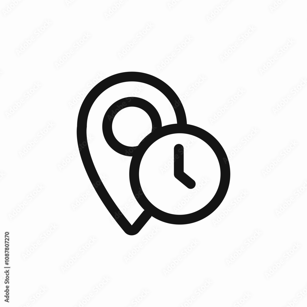 time location icon sign vector time location icon sign vector
