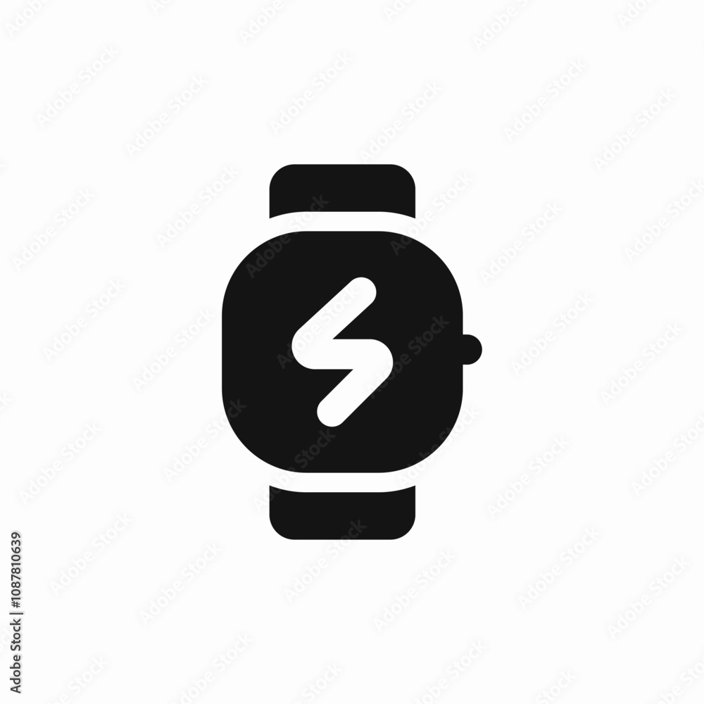 smart watch charge icon sign vector smart watch charge icon sign vector