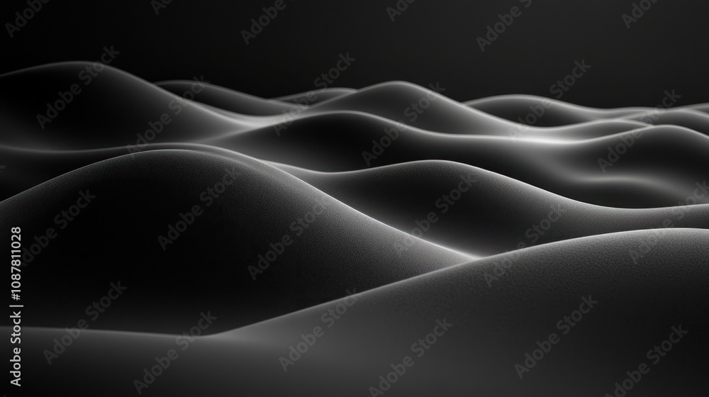 Abstract grayscale undulating landscape. Abstract grayscale undulating landscape.