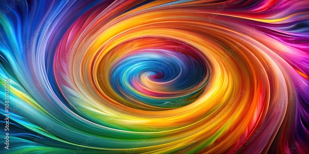 Fototapeta premium Close-Up swirling vortex of color in abstract art