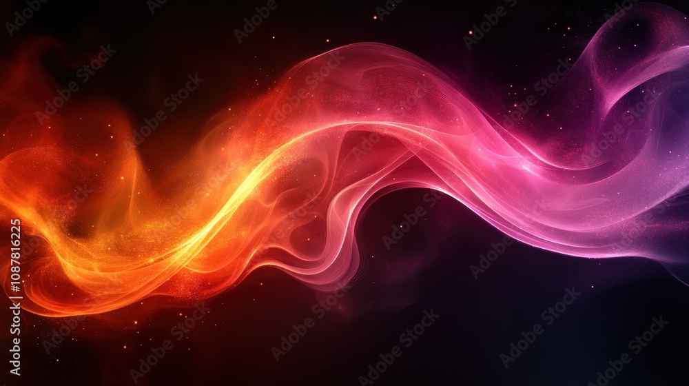 Obraz premium Abstract swirling vibrant smoke.