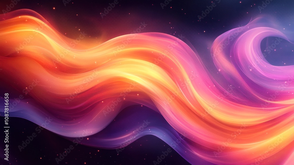 Abstract vibrant wave, cosmic swirls. Abstract vibrant wave, cosmic swirls.