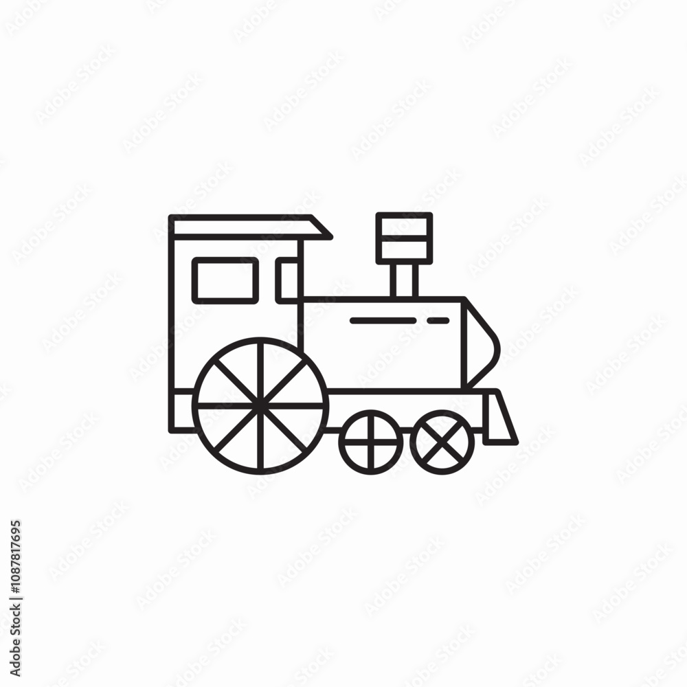 locomotive train icon sign vector locomotive train icon sign vector