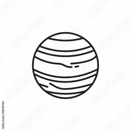 jupiter planet icon sign vector