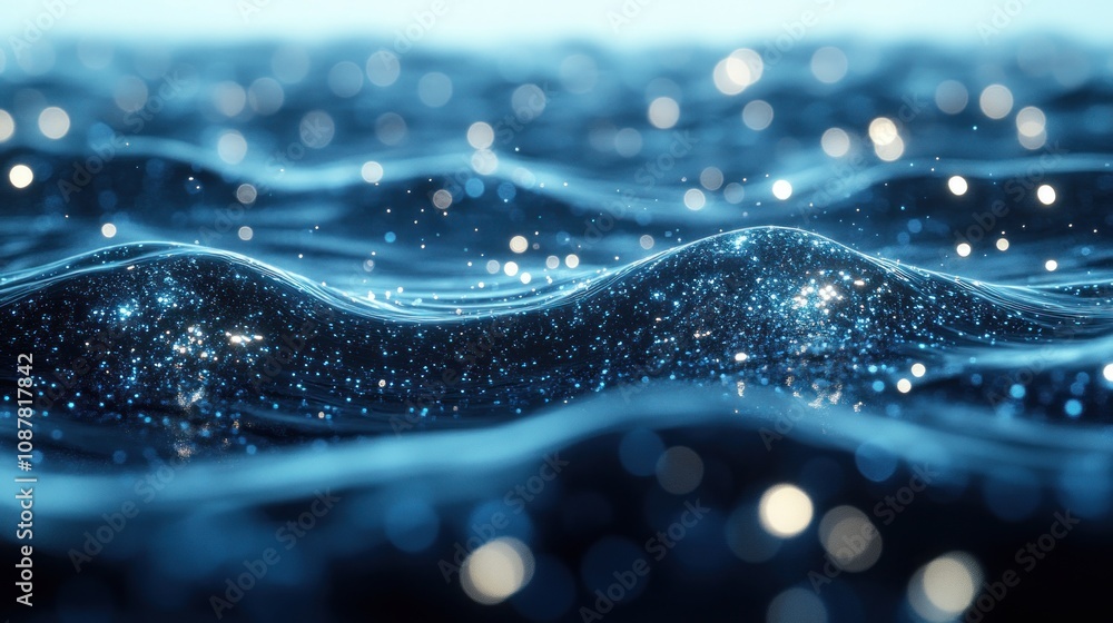 Abstract waves with shimmering light reflections. Abstract waves with shimmering light reflections.