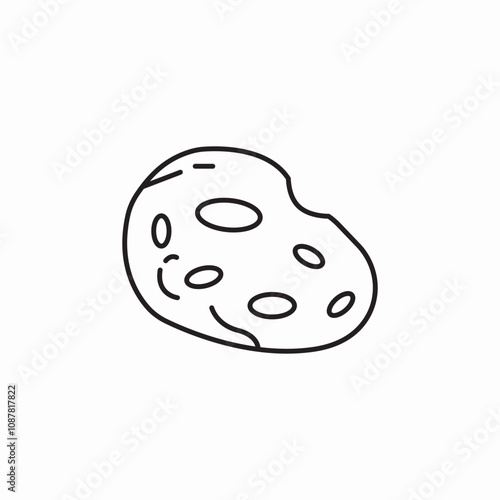 moon rock icon sign vector