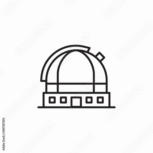 observatory science icon sign vector