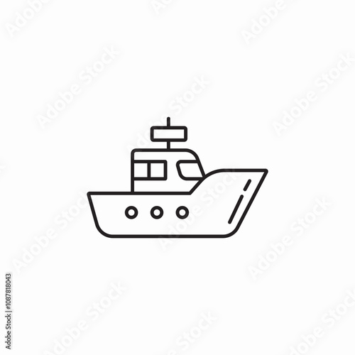 ship boat icon sign vector