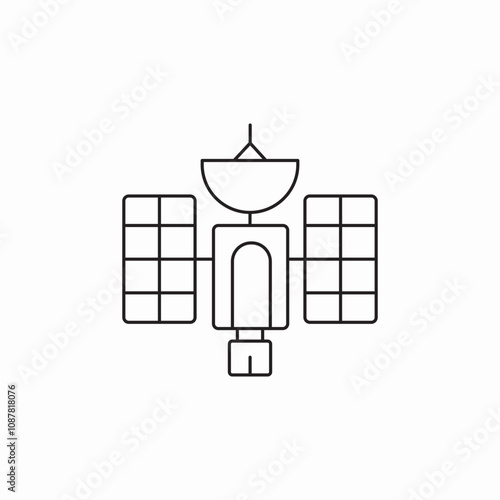 satellite cosmos icon sign vector