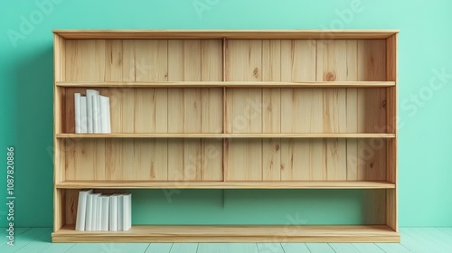 Stylish Wooden Bookcase with White Shelves Perfect for Modern Interior Designs and Home Libraries to Showcase Your Collections