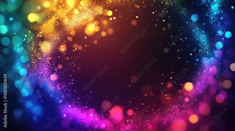 Neon swirl glowing with blue, purple and pink light on black background Neon swirl glowing with blue, purple and pink light on black background