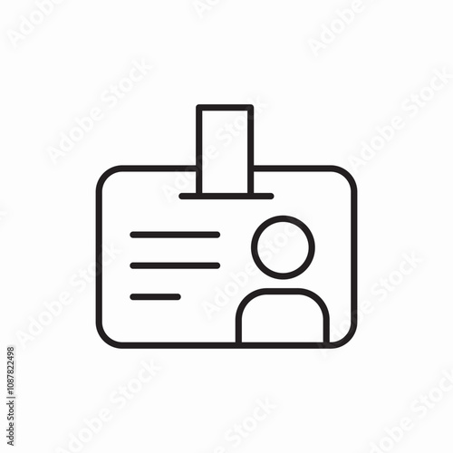 employee id card icon sign vector
