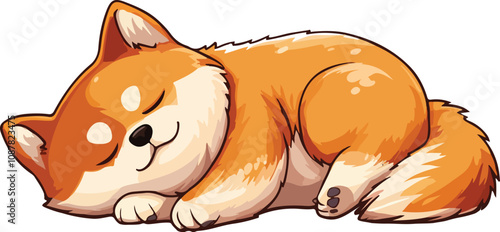 Shiba Inu Dog Vector Illustration