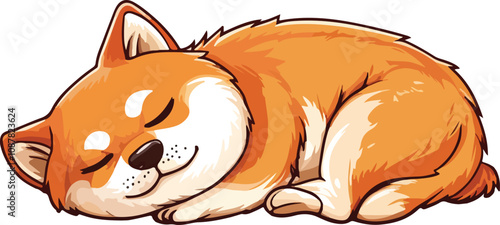 Shiba Inu Dog Vector Illustration