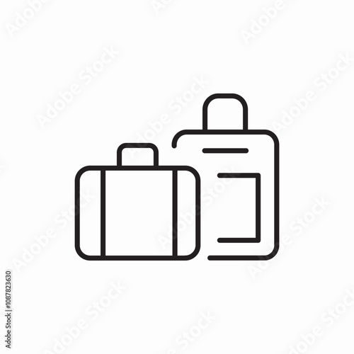 luggage basic icon sign vector
