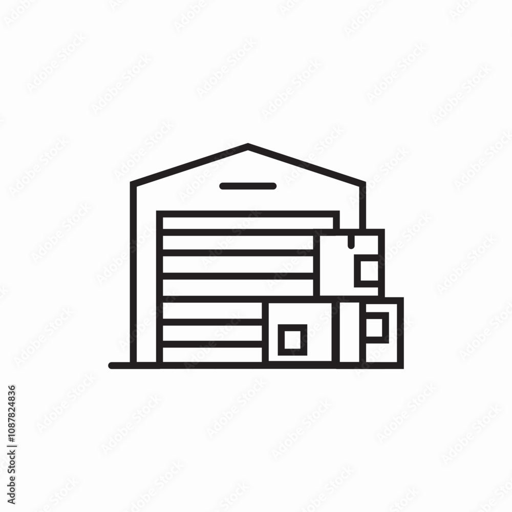 storage house icon sign vector storage house icon sign vector