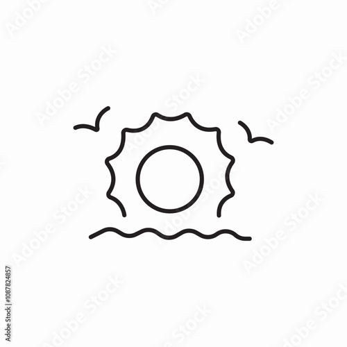 sun ecology object icon sign vector