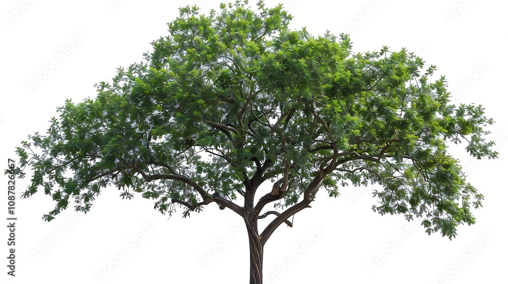A lush green tree with a broad canopy and numerous leaves, symbolizing nature and tranquility. A lush green tree with a broad canopy and numerous leaves, symbolizing nature and tranquility.