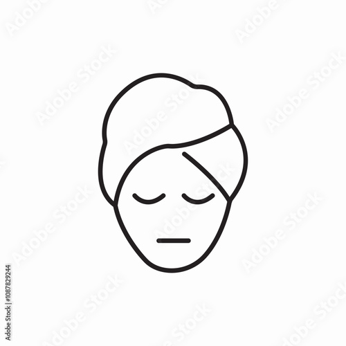 face mask spa icon sign vector