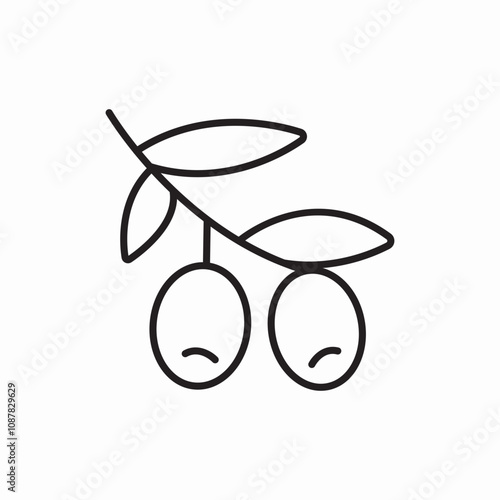 olive tree icon sign vector