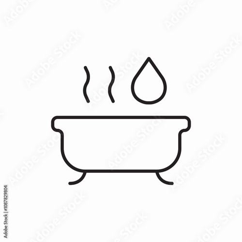 spa bath icon sign vector
