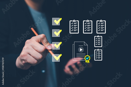 Online influencer is making video content production checklist to increase the views of the channel